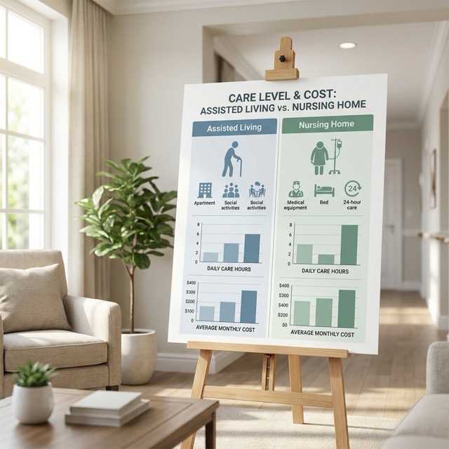 assisted living vs nursing home District of Columbia - care level and cost comparison chart